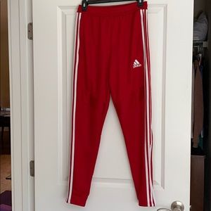 Women’s red Adidas joggers